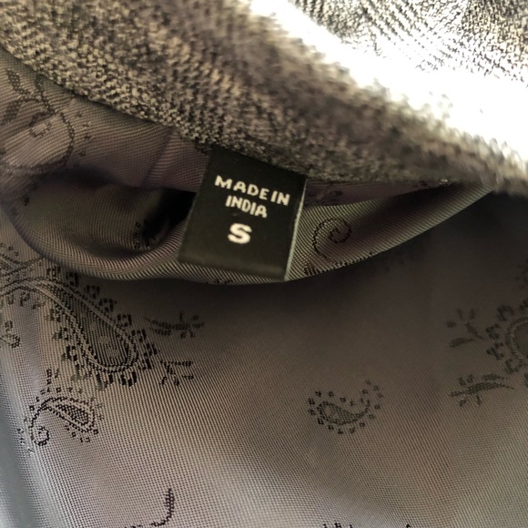 Murano Slim Fit Gray Plaid Blazer Jacket - Picture 7 of 7